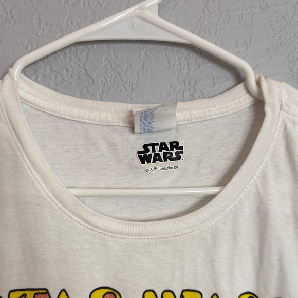 Star Wars White Tee with Colorful Characters - Picture 5 of 7